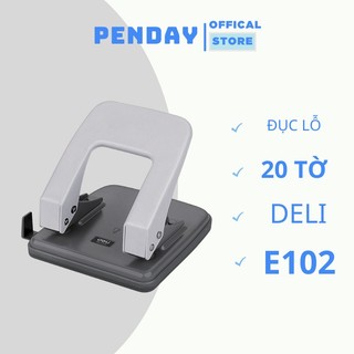 Bấm lỗ giấy deli 20 tờ - 1 cái e0102 - đục lỗ văn phòng giá rẻ - penday store