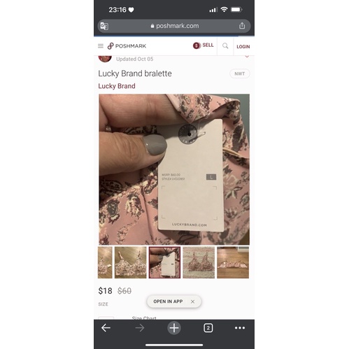 Áo Bralette Lucky Brand XK