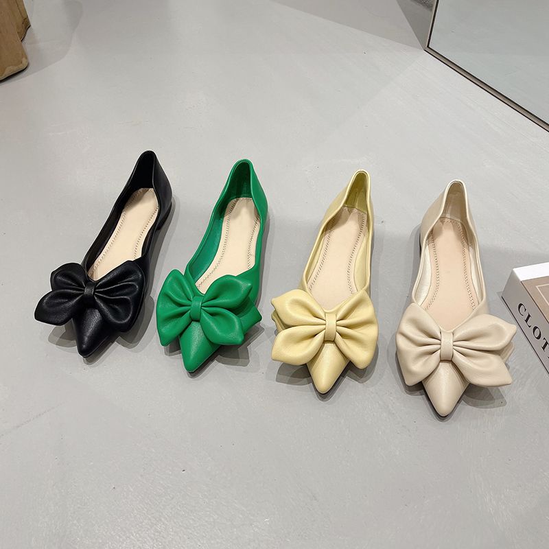 Giày Búp Bê Da Mềm Đế Bằng Thời Trang Cho Nữ