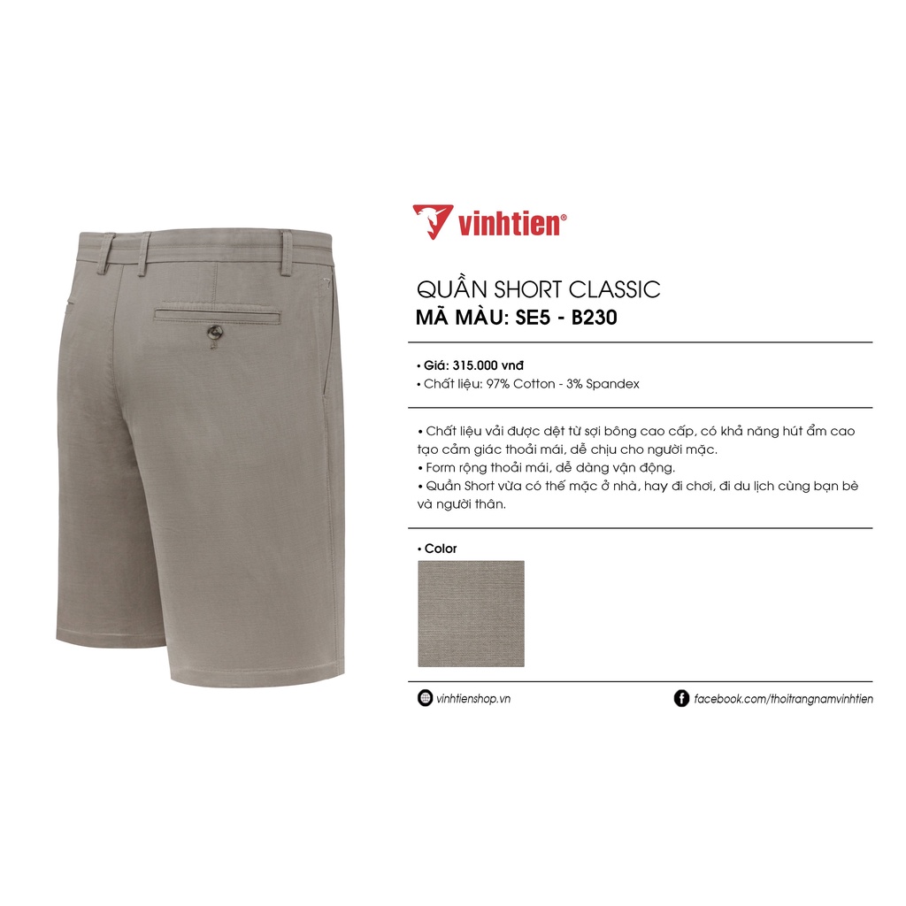 Quần Short Classic 315 - Nhiều màu