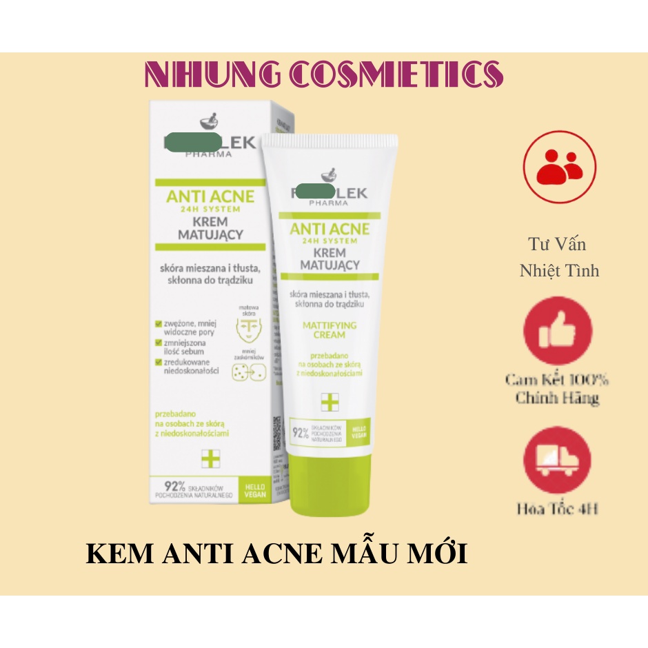 Kem kiểm soát dầu và điều tiết nhờn Flosl-ek Anti Acne Mattifying Cream 50ml