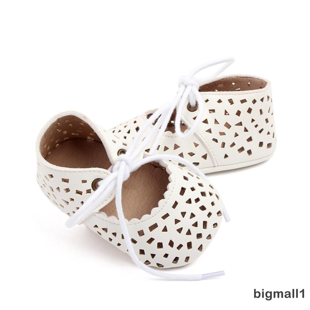 Giày Búp Bê Da PU Chống Trượt Xinh Xắn Cho Bé Gái 3-11 Tháng Tuổi