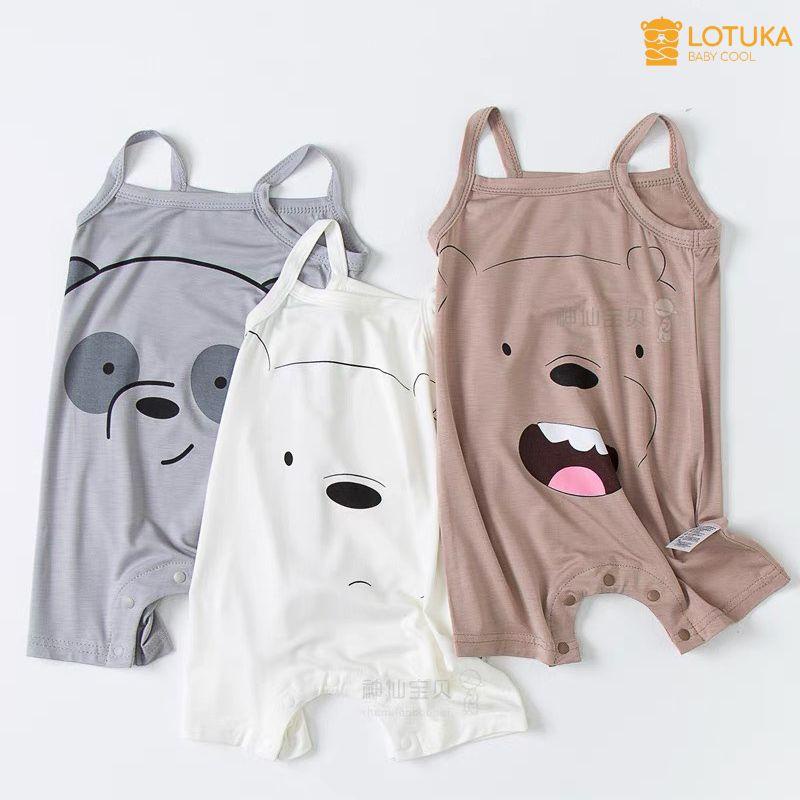 Bodysuit Cho Bé Trai Bé Gái LOTUKA Mùa Hè Vải Thun Lạnh Cao Cấp An Toàn, Đồ Liền Thân Sơ Sinh Từ 3-12kg