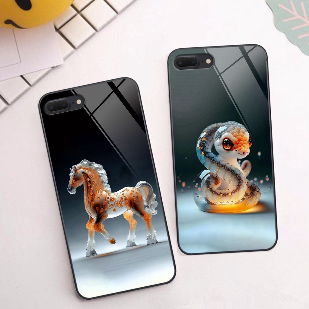 Ốp kính Iphone 7 / 7 PLUS / 8 / 8 PLUS hình 12 con giáp cute dễ thương đẹp lung linh