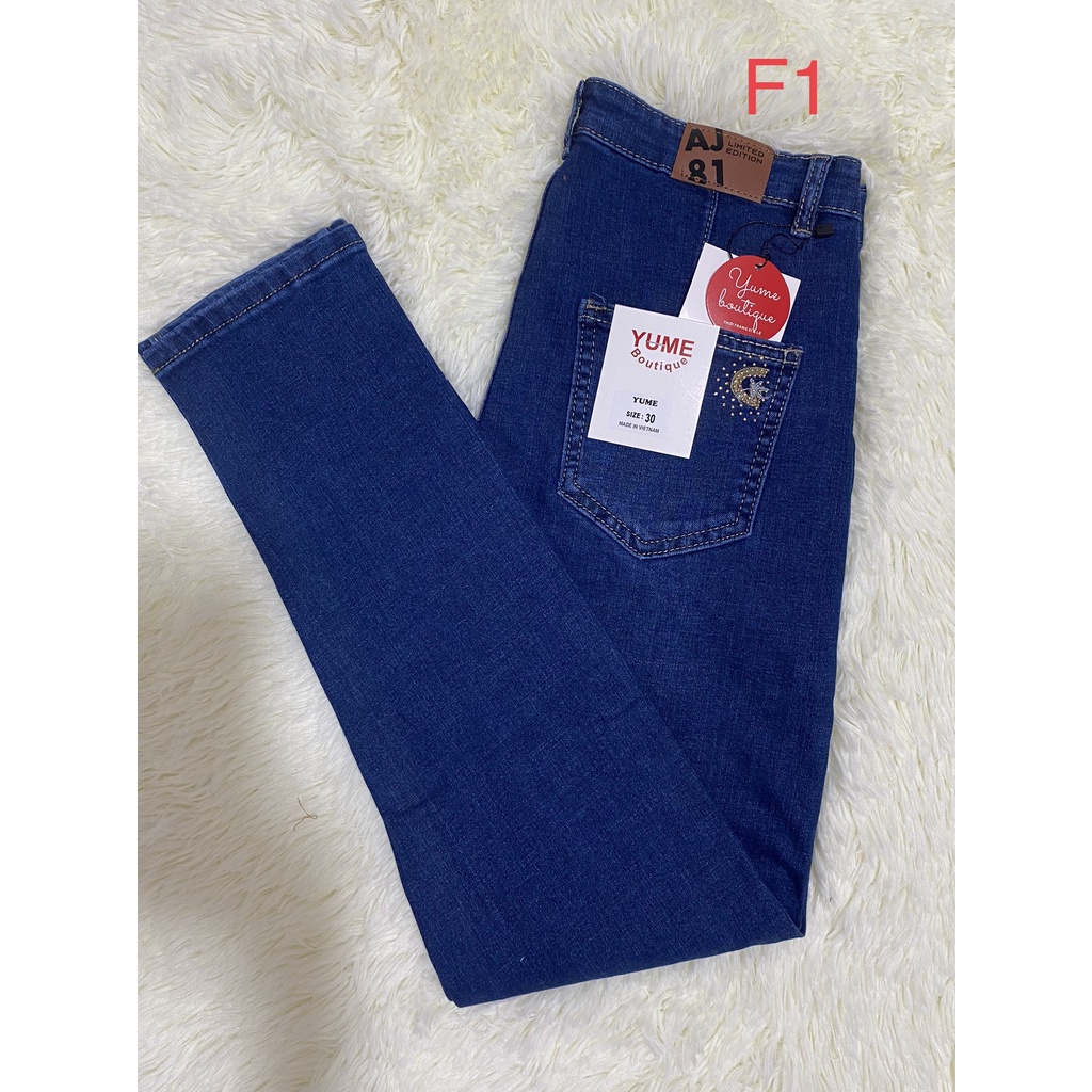 Dài Jean Nữ lưng cao Bigsize có size 26-46 Thương hiệu YuMe  Vải dày và co giãn