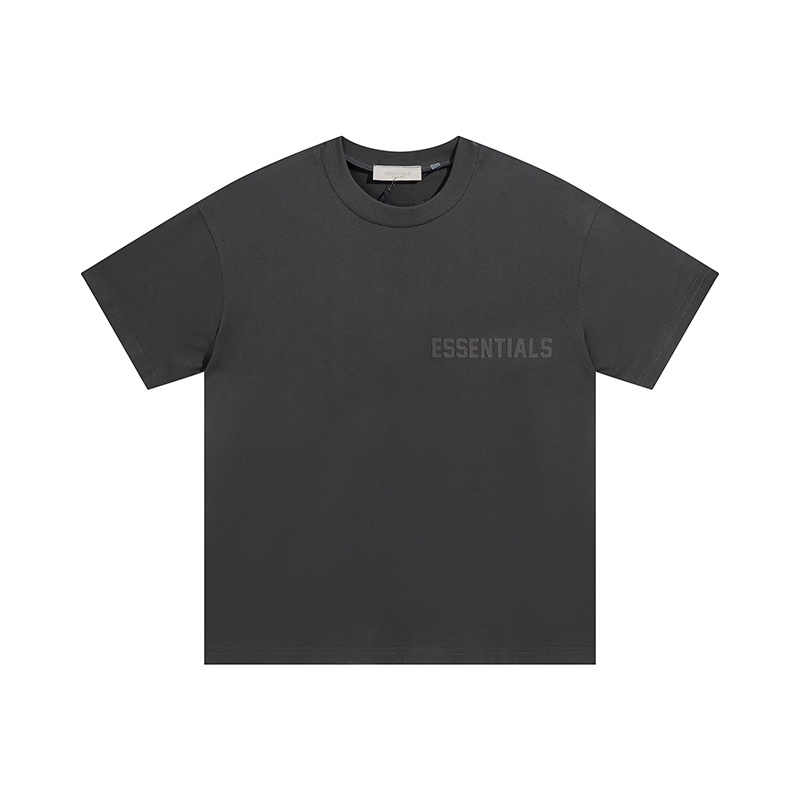 Áo Thun Cotton Tay Ngắn Cổ Tròn In Chữ Fear of God Essentials Thời Trang Đường Phố Unisex