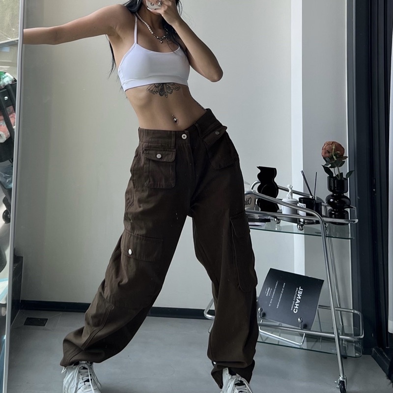 Cargo Pants Quần Kaki Túi Hộp Rộng