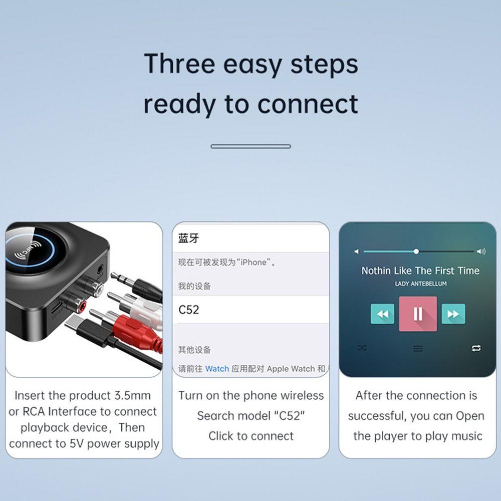 .Thiết Bị Nhận Tín Hiệu Âm Thanh Bluetooth 5.1 Giắc Cắm 3.5mm