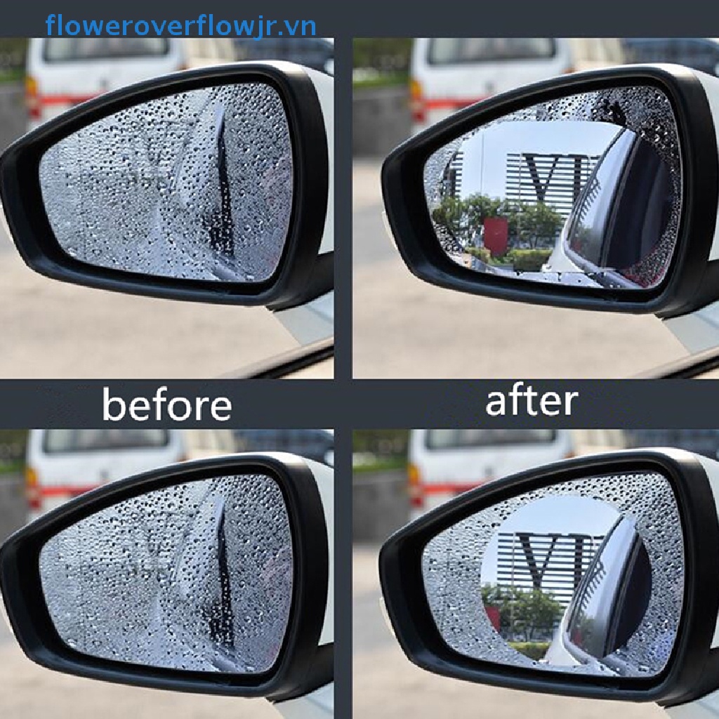 Bộ 2 Miếng Phim Dán Gương Chiếu Hậu Xe Hơi Chống Nước Mưa Chống Sương Mù