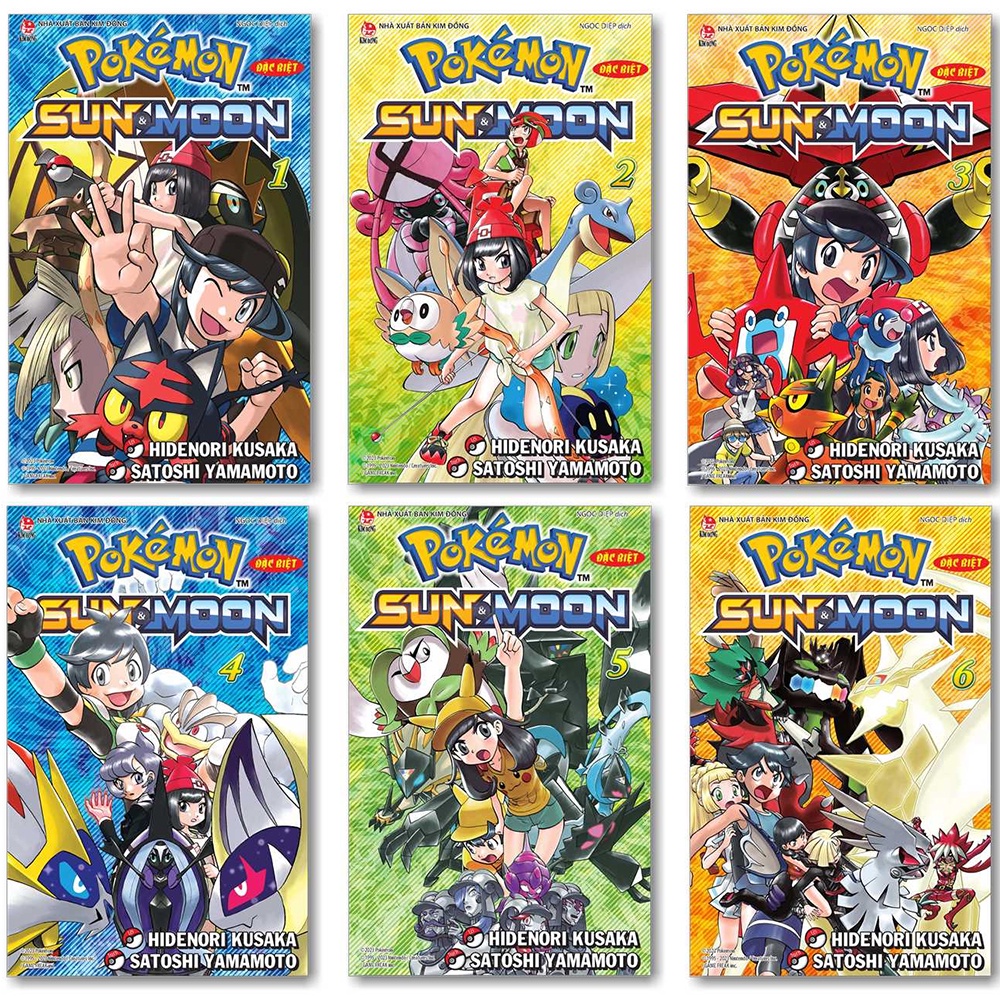 Truyện Tranh - Pokémon đặc biệt SUN & MOON - bộ 6 tập