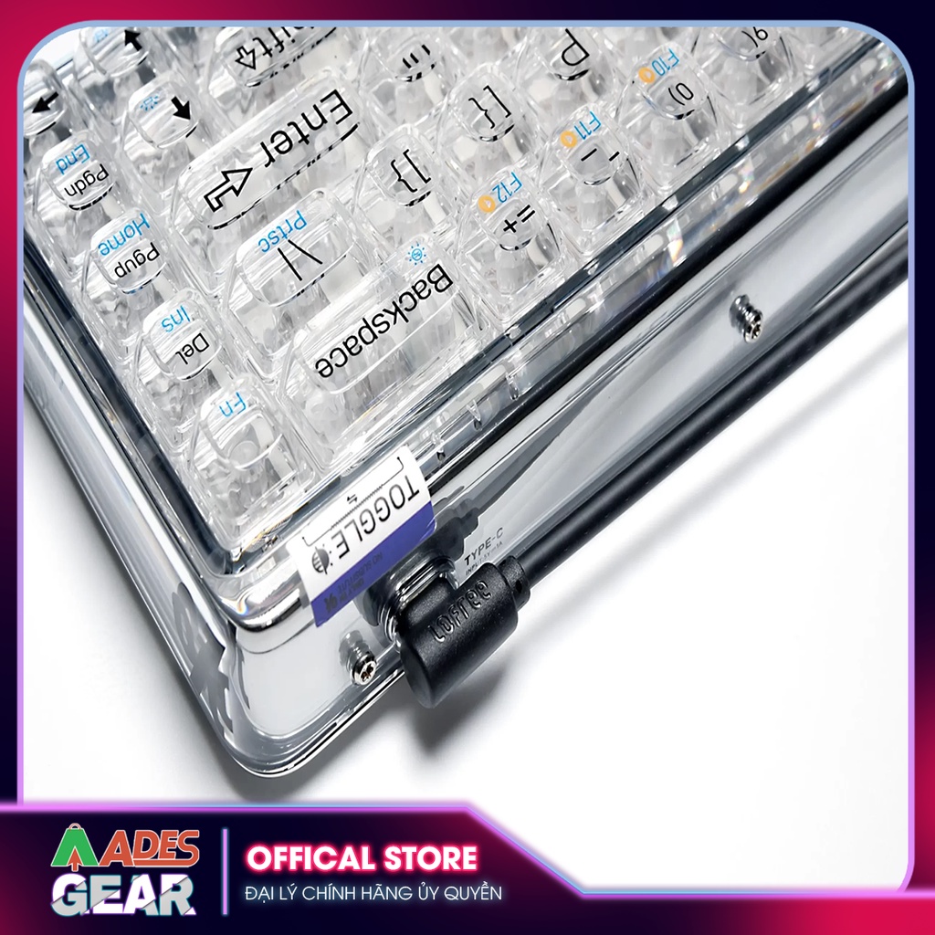 ✔️ Bàn Phím Cơ Không Dây Lofree Phiên Bản 1% Transparent ✔️ Trong Suốt  Đèn LED ✔️ BH 12 Tháng