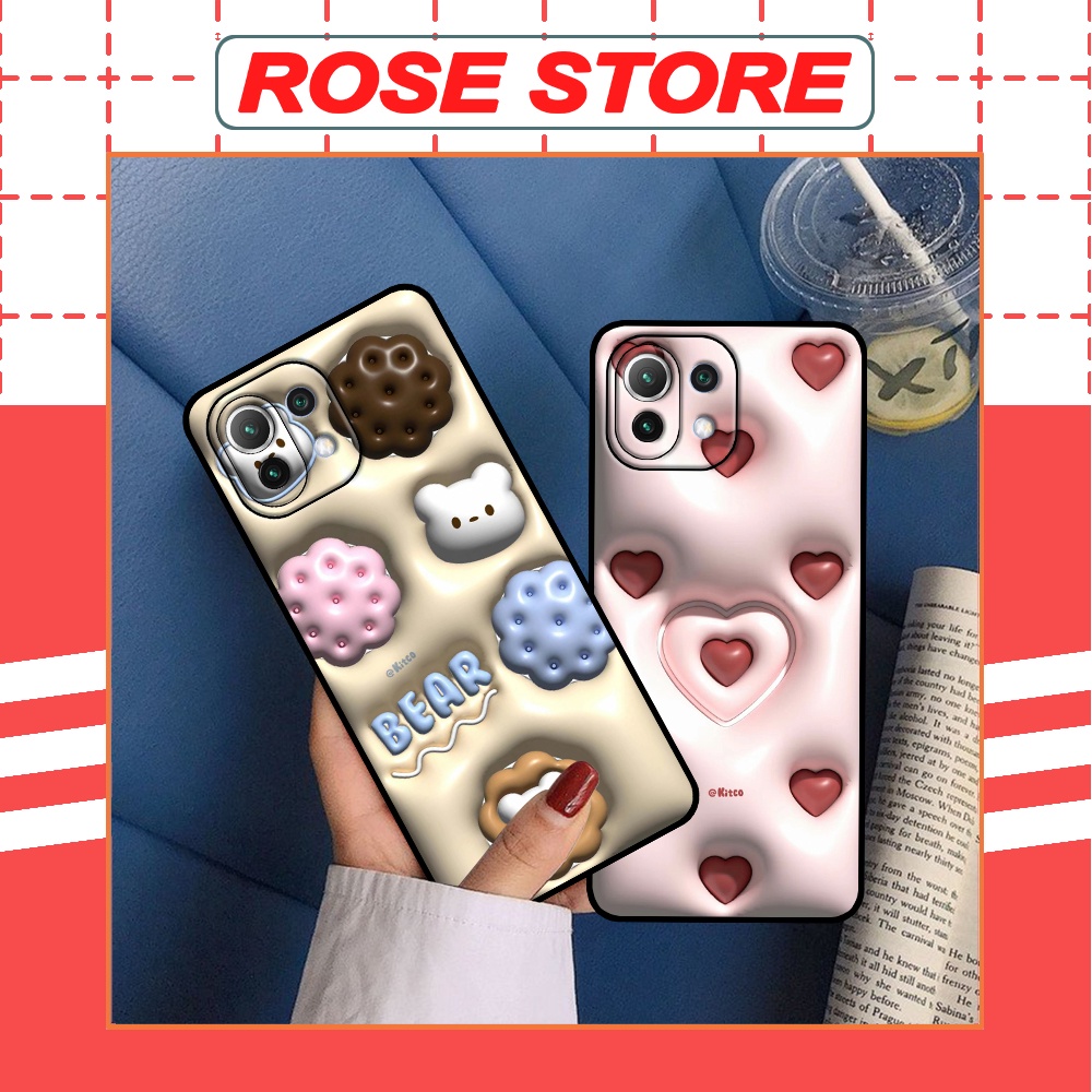 Ốp Xiaomi Mi 11 5G / Mi 11 Lite 5G / Mi 11 Lite 5G NE in họa tiết chìm 3D cute đáng yêu