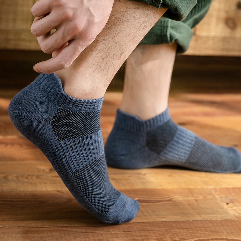 1 Đôi Vớ Thể Thao Bằng Cotton Mềm Mại Thoáng Khí Khử Mùi Cho Nam