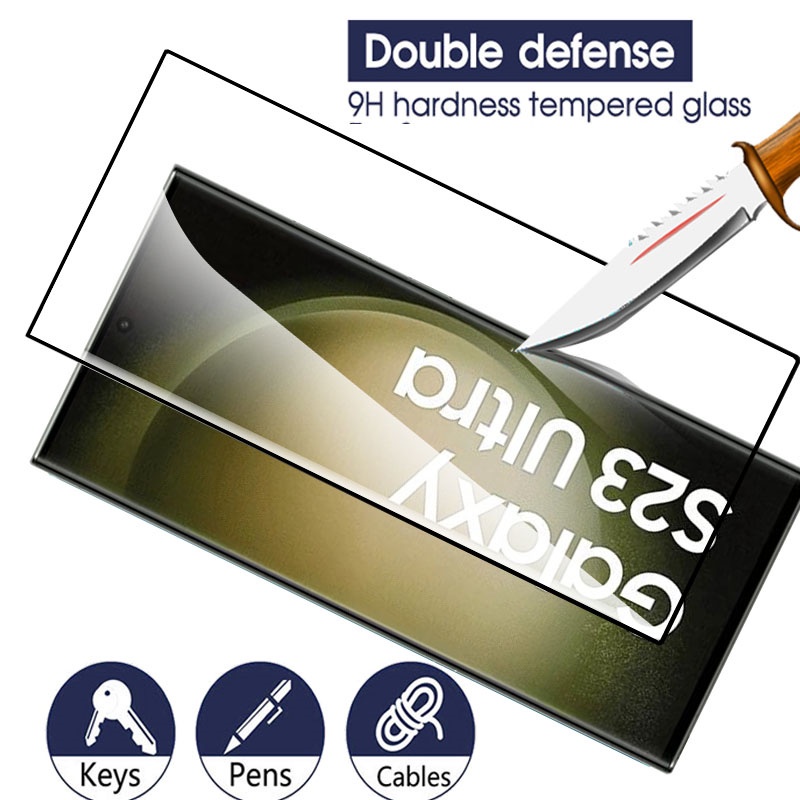 Set 3 Kính Cường Lực 9D Bảo Vệ Toàn Màn Hình Dành Cho Samsung Galaxy S23 Ultra S 23 Ultra S23 Ultra Kèm Phụ Kiện 6.8 Inch