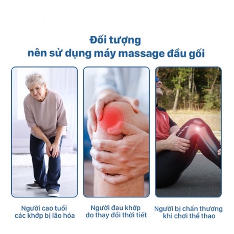 Máy Massage Đầu Gối - Máy Mát Xa Đầu Gối, Hỗ Trợ Giảm Đau Nhức Khớp Gối, Rung Tần Số Cao, Chườm Nóng Giảm Đau