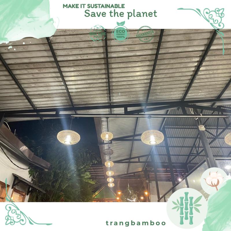 Đèn Tre / Chao đèn tre, Chụp Đèn Mây Tre trang trí nhà hàng, khách sạn, villa, decor trang trí sân vườn, phòng, quán ăn