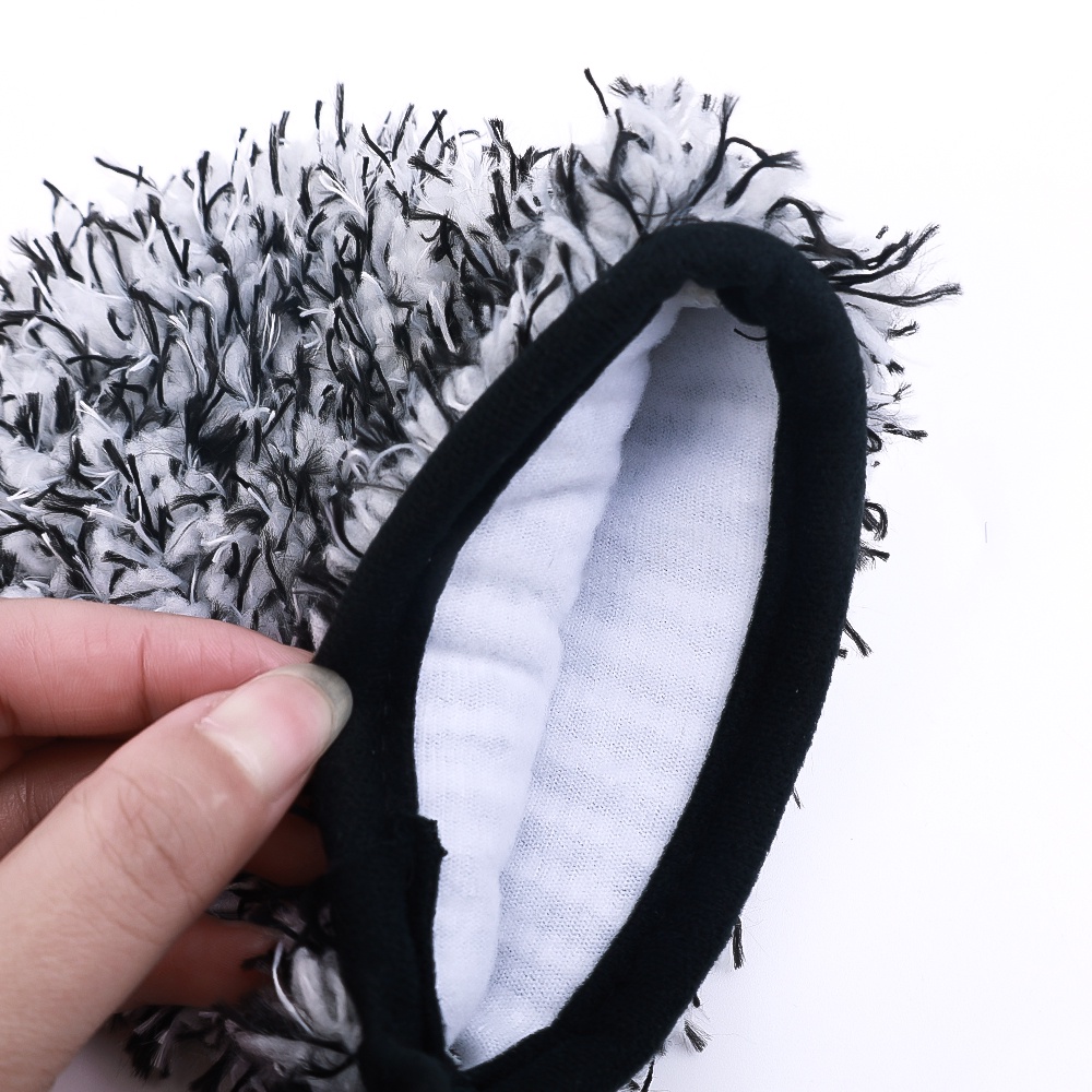 Găng Tay Nhung San Hô Hai Mặt Mềm Mại Vệ Sinh Xe Hơi