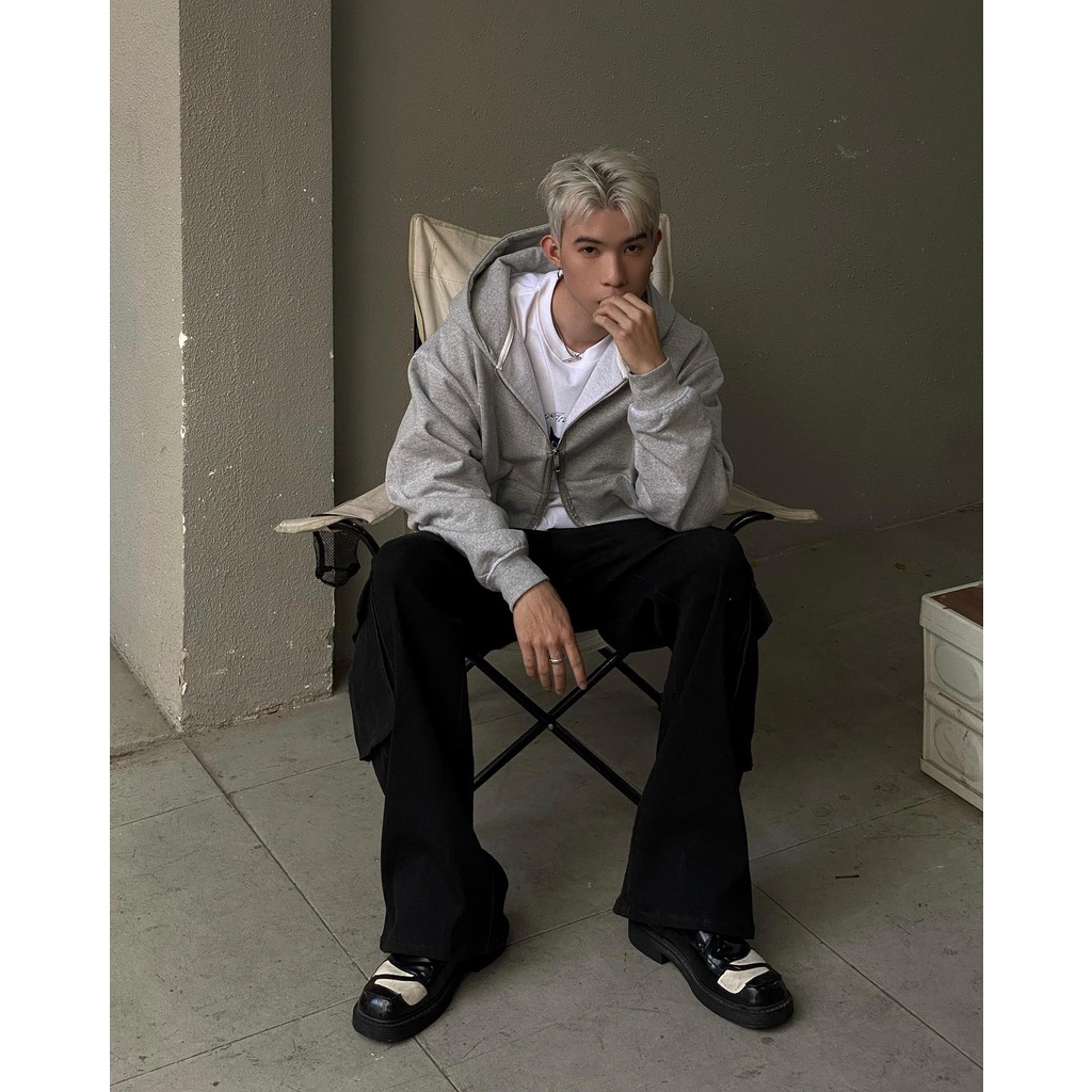 ÁO HOODIE ZIP - SS23 ESCAPE BROWN HOODIE ZIP - BLACK/ GREY/ BROWN