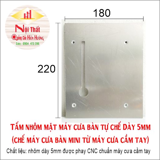 🌻Tấm nhôm mặt máy cưa bàn tự chế Dày 5mm (chế máy cưa bàn mini từ máy cưa cầm tay)🌻