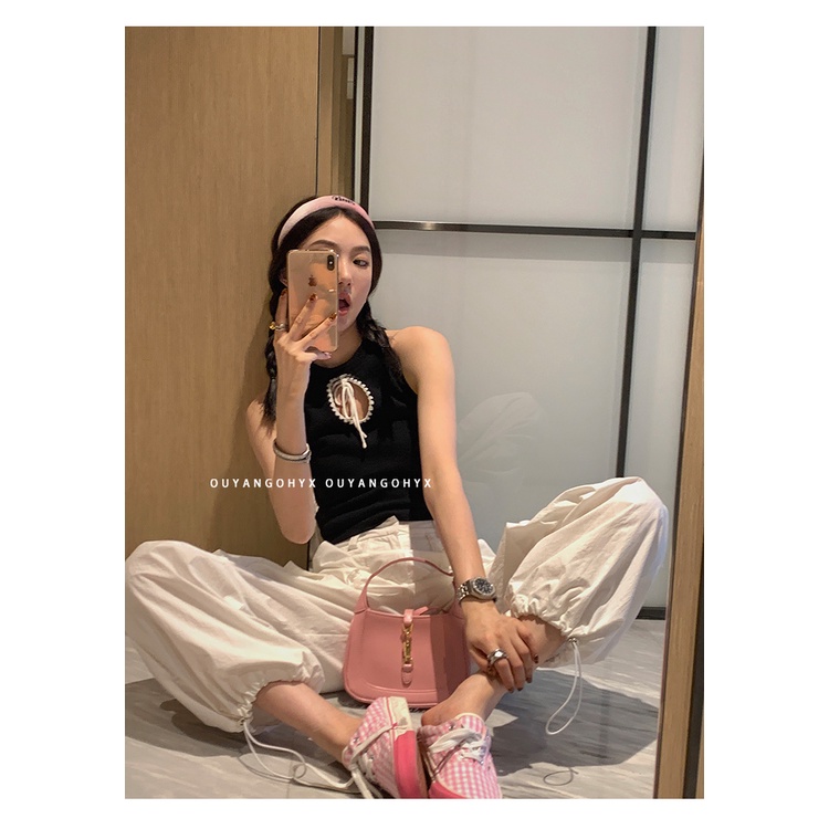 Áo Lót Cổ Tròn Khoét Rỗng Màu Sắc Tương Phản Thời Trang Mùa Hè Cho Nữ