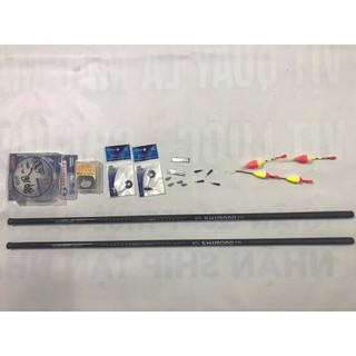 Combo 2 cần câu tay dạng rút giá rẻ 270 (2m4) kèm đầy đủ phụ kiện