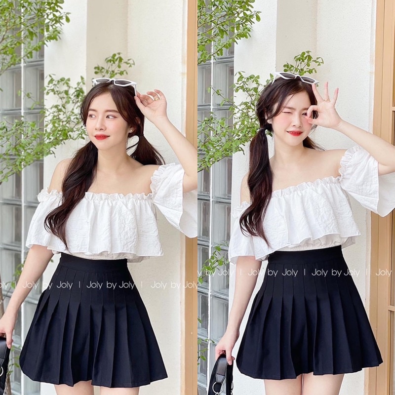 Chân Váy Xếp Ly Ngắn Tennis Skirt JOLY BY JOLY Trơn Big Size Vải Có Độ Co Giãn Nhẹ Giúp Thoải Mái Và Thoáng Mát Khi Mặc