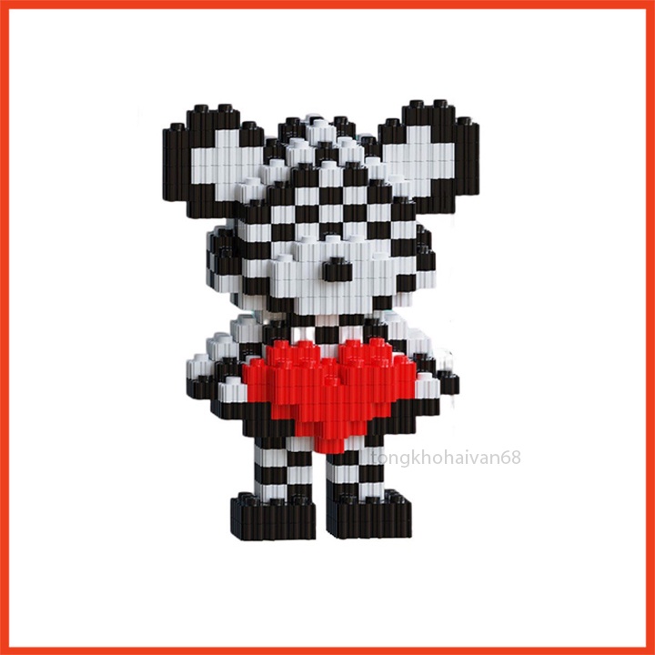 Đồ Chơi Mô Hình Lắp Ráp, Xếp Hình Gấu 3D Bear Brick Nhiều Chú Gấu Nhỏ Đáng Yêu