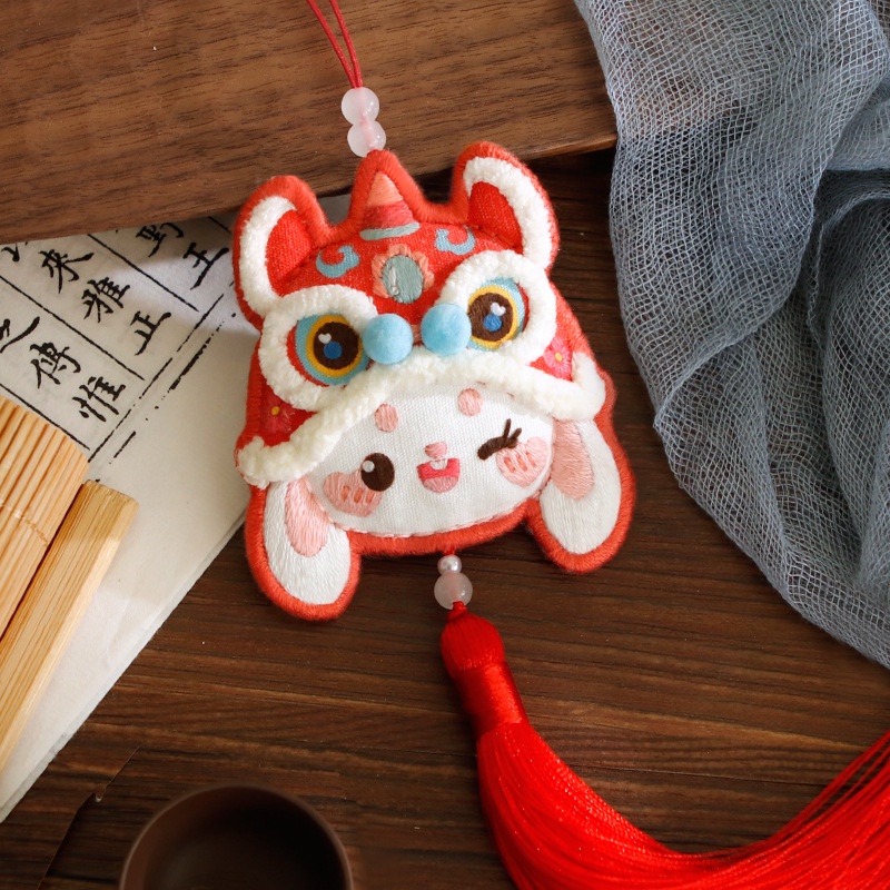 Túi Thơm Treo Xe Hơi Diy Thêu Hình Chú Thỏ Xinh Xắn