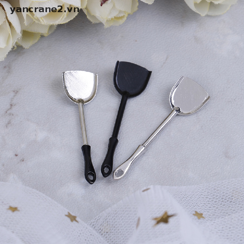 Xẻng Bếp mini Bằng Kim Loại 1: 12 Trang Trí Nhà Búp Bê {yancrane2.vn}