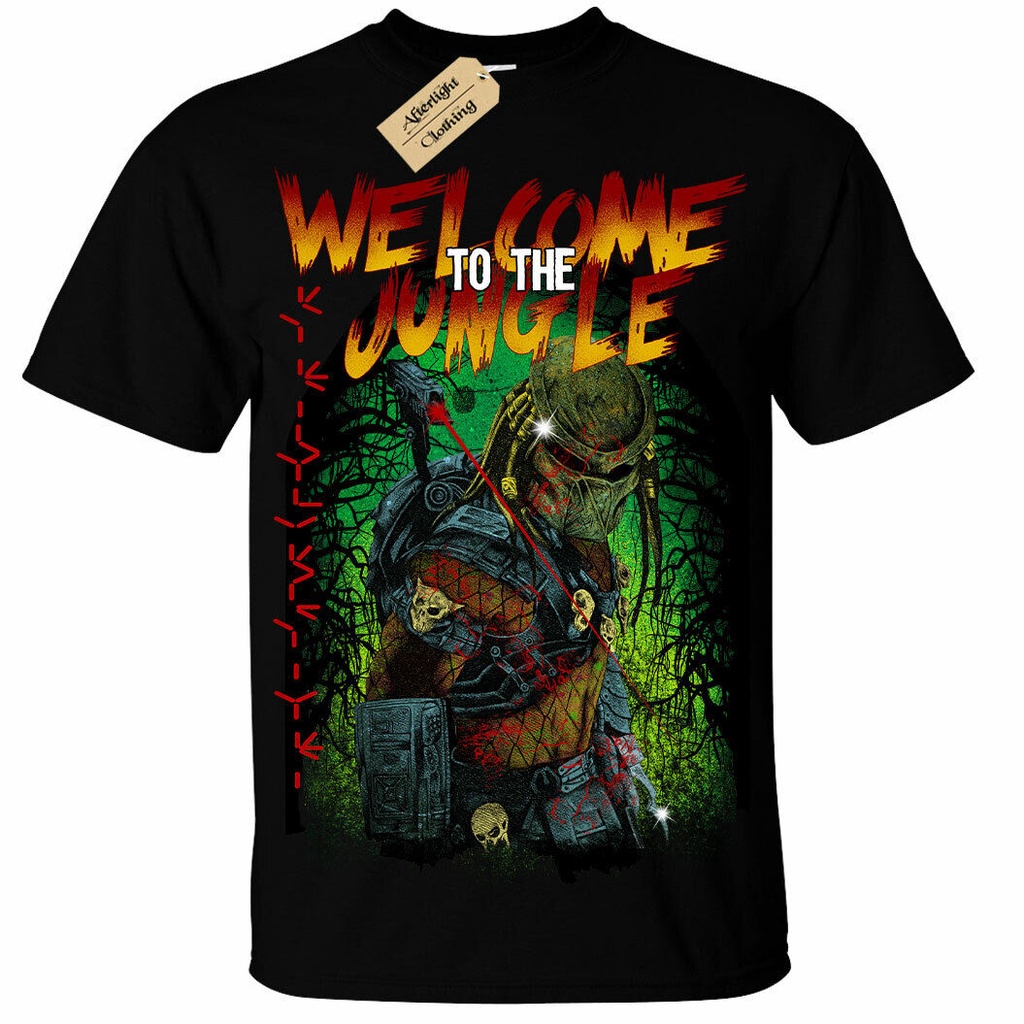 Áo Thun In Chữ Welcome to the Jungle Cá Tính Cho Nam | Đầm Nữ Kiểu Dáng Thời Trang Thanh Lịch | Máy Quay Phim Cổ Điển Mens arnold