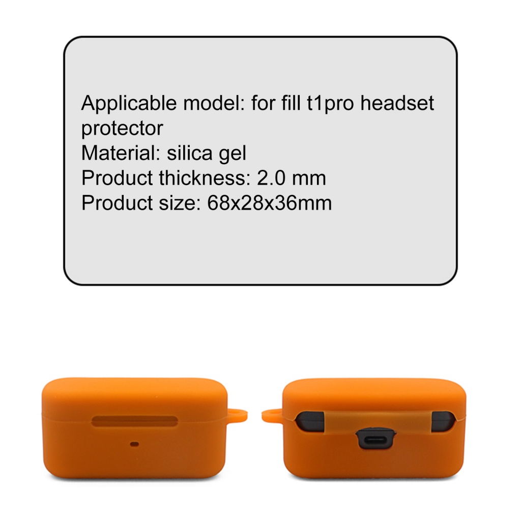 Vỏ bọc bảo vệ hộp sạc tai nghe không dây bluetooth LENOVO silicone dẻo chống bám mồ hôi thích hợp cho FIIL T1 Pro