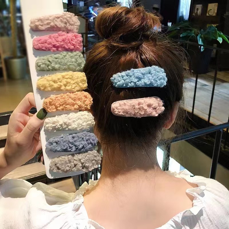 Kẹp Tóc Vải Bông Màu Sắc Ngọt Ngào Xinh Xắn Cho Bé Gái