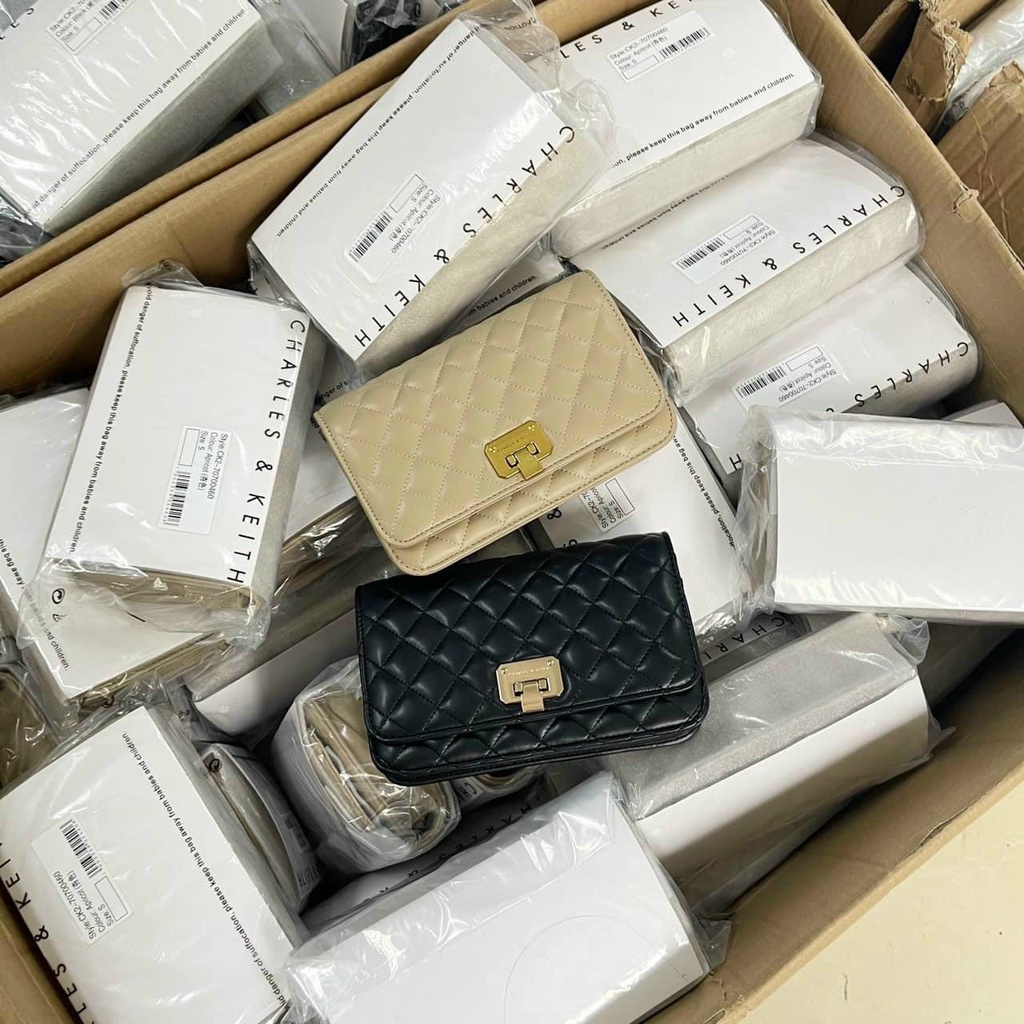 Túi Xách Nữ CNK Khóa Gập Ô Trám Hàng Đẹp Size 20 Hàng Loại 1 Audrey_tuistore