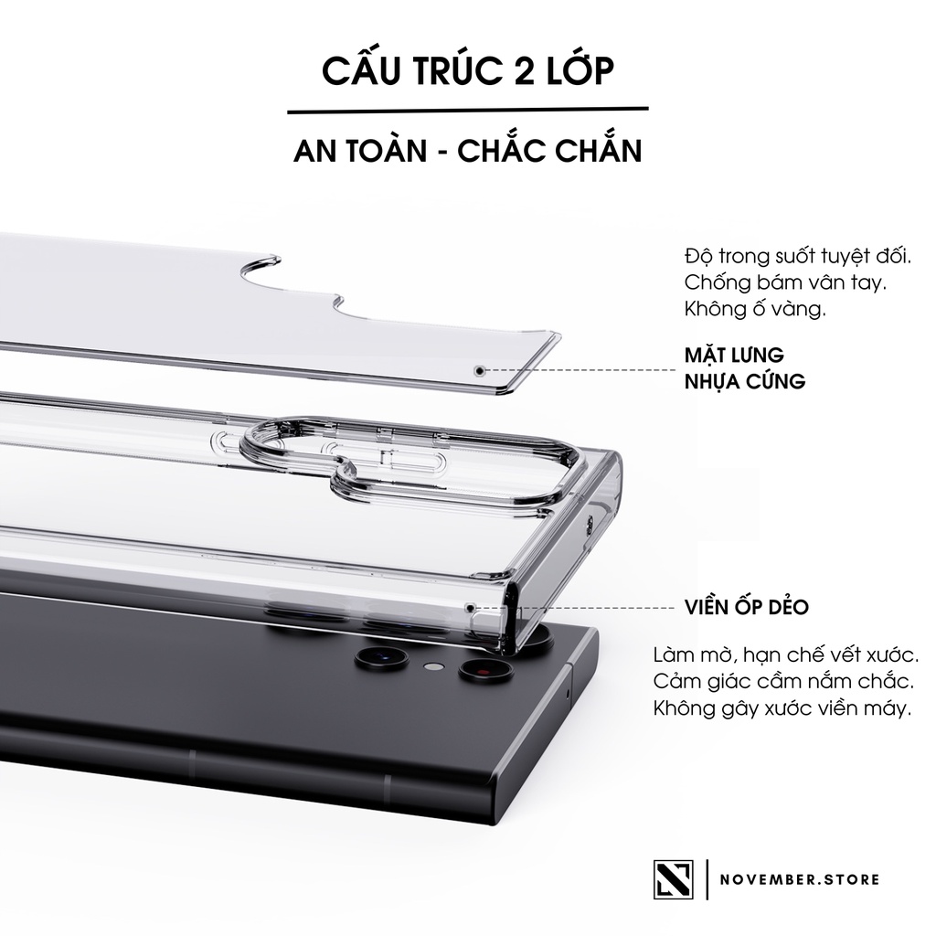 Ốp lưng trong suốt cho Samsung Galaxy S23 Ultra / S23 Plus / S23 / S22 Ultra / S22 Plus / S22 - Chính hãng Likgus