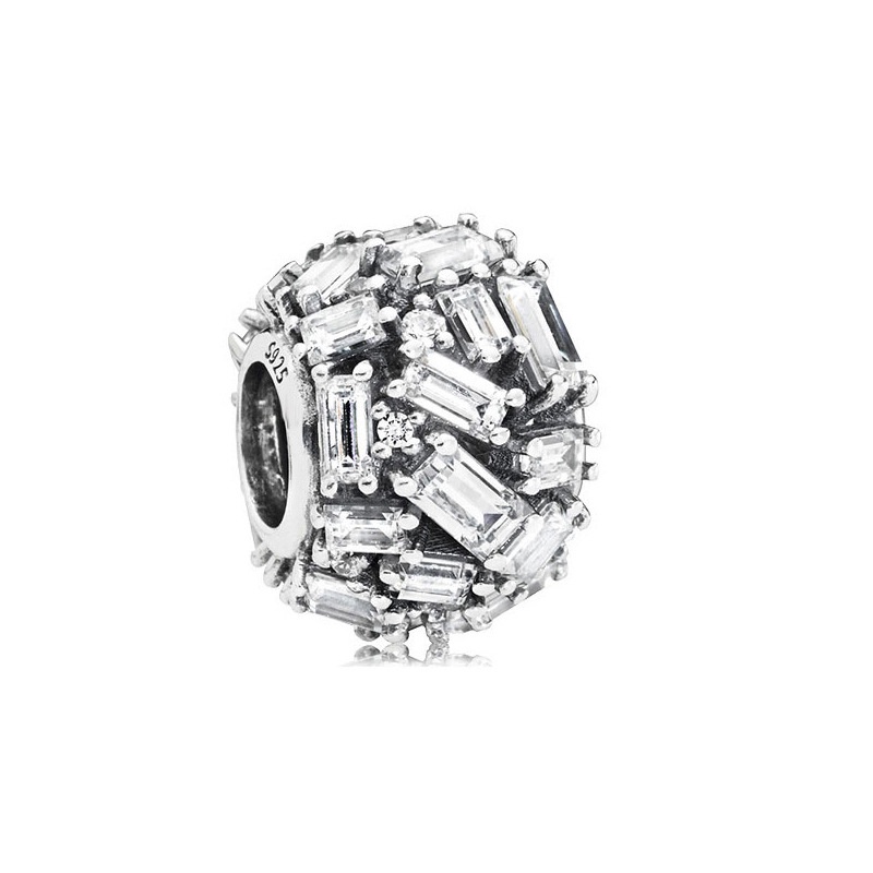 Hạt Charm Bằng Bạc 925 pandora Hình Giọt Nước Lấp Lánh Trang Trí Vòng Tay pandora DIY