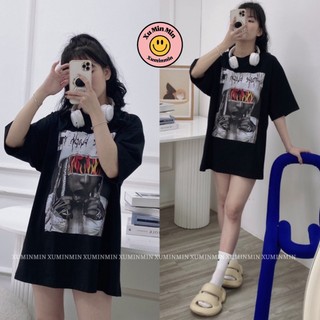 Áo thun tay lỡ form rộng by xu min min áo phông unisex oversize thun firee