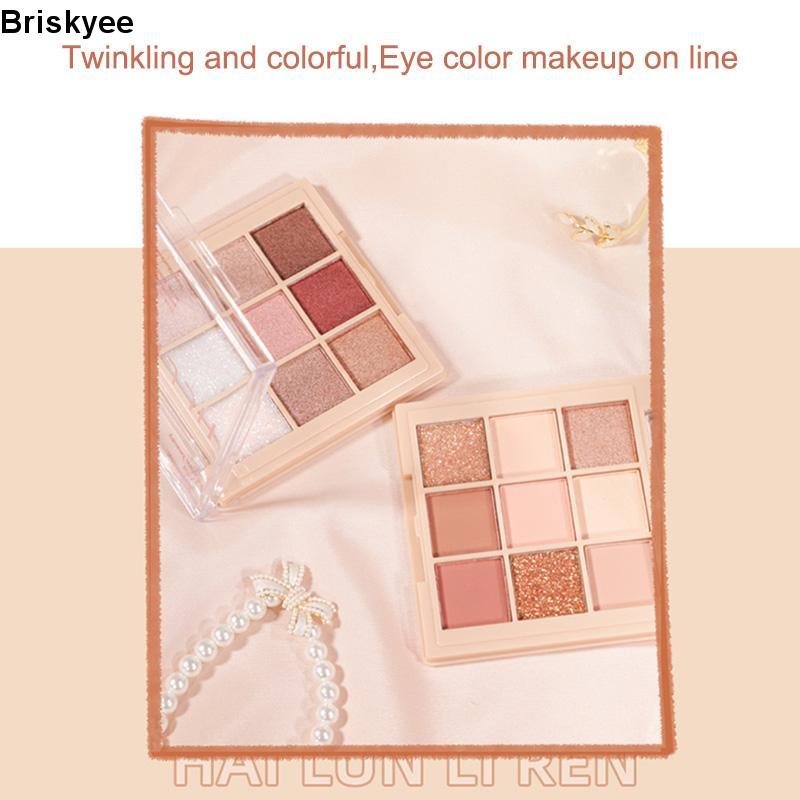 🎶2023 Bảng Phấn Mắt Màu Lì Và Màu Nhũ Kim Tuyến Trang Điểm Lâu Trôi