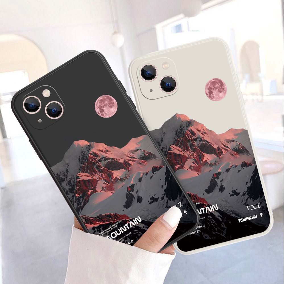 Ốp Điện Thoại Silicon Mềm Hình Núi Tuyết Cho iPhone 11 8 7 6 Plus 6SP 6 6 6s 7 8 11 12 13 14 Pro Max X Xs Max XR 12 13 mini B1K413L