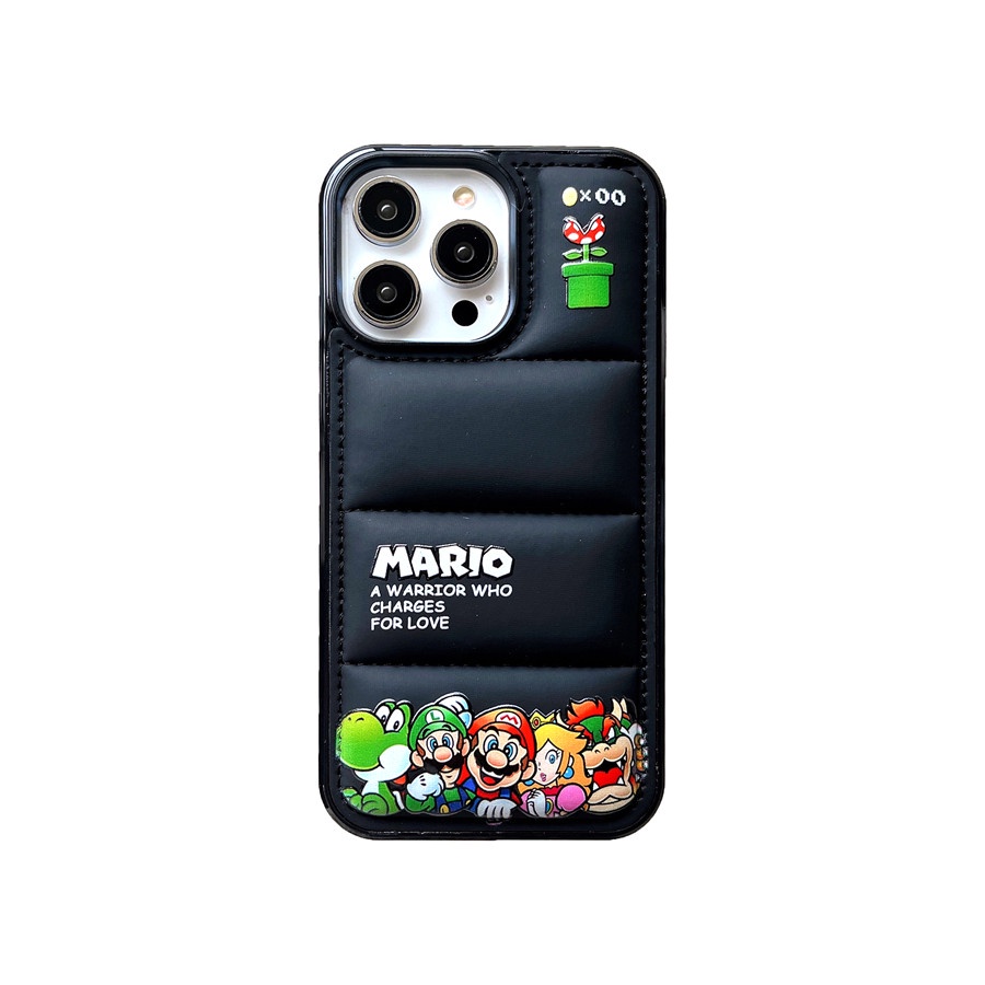 Ốp Điện Thoại Cotton Họa Tiết Hoạt Hình Super Mario Cho iphone 14 Pro Max / 14 Plus / 13 Pro Max 12 Pro 11 Pro Max X XS XR