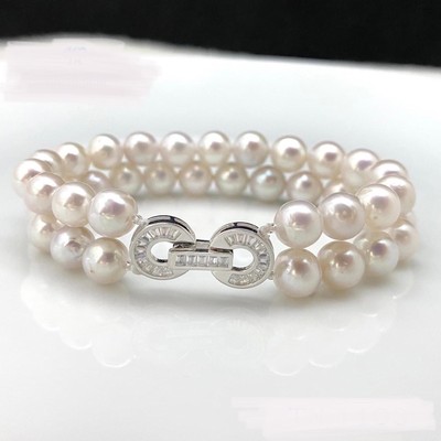 Vòng Tay Ngọc Trai Đôi 6ly Màu Trắng - NT57 - Ngọc Trai Trường Thịnh