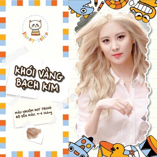 Thuốc nhuộm tóc Khói vàng bạch kim💖 [dưỡng tóc]  [lên màu chuẩn] tự nhuộm tóc tại nhà tặng kèm Oxy trợ nhuộm và gang tay