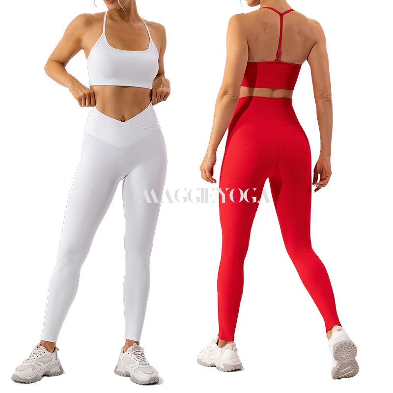 Set 2 Món Áo Lót Nâng Hông + Quần Dài Lưng Cao Tập Yoga MAGGIEYOGA