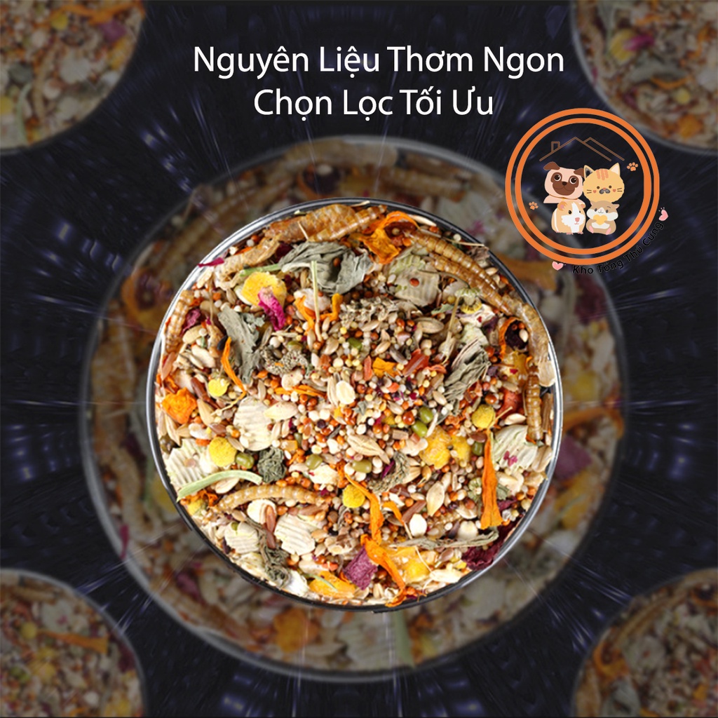 Thức ăn H2 cho hamster mini và bear hãng Bucatstate cân bằng dinh dưỡng cho hamster đang mang thai  450g