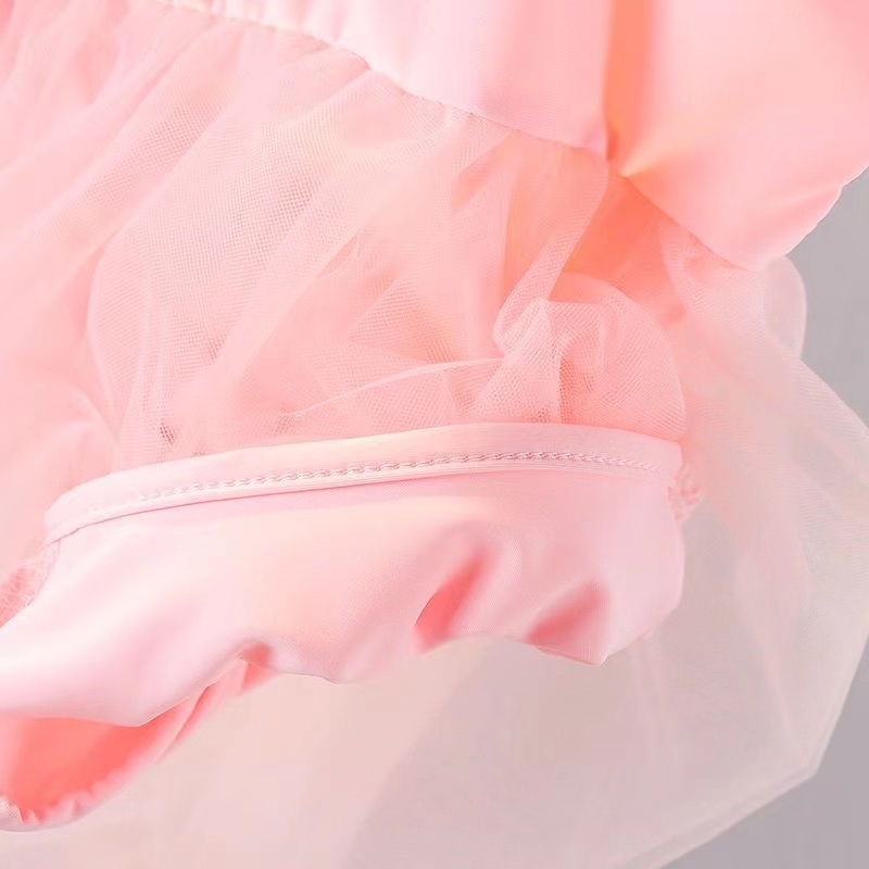 Bikini Bộ Đồ Bơi Một Mảnh Màu Hồng Ngọt Ngào Dễ Thương Phong Cách Hàn Quốc Cho Bé Gái 2-7 Tuổi