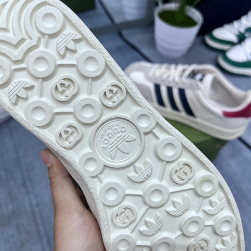 Giày Adidas x Guci Gazelle White Black - Trắng Kem Collad