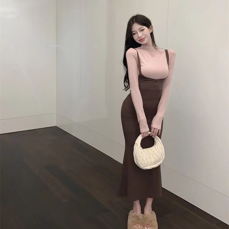 Đầm đuôi cá DIDIKA hai dây dáng ôm eo hẹp thời trang quyến rũ dành cho nữ