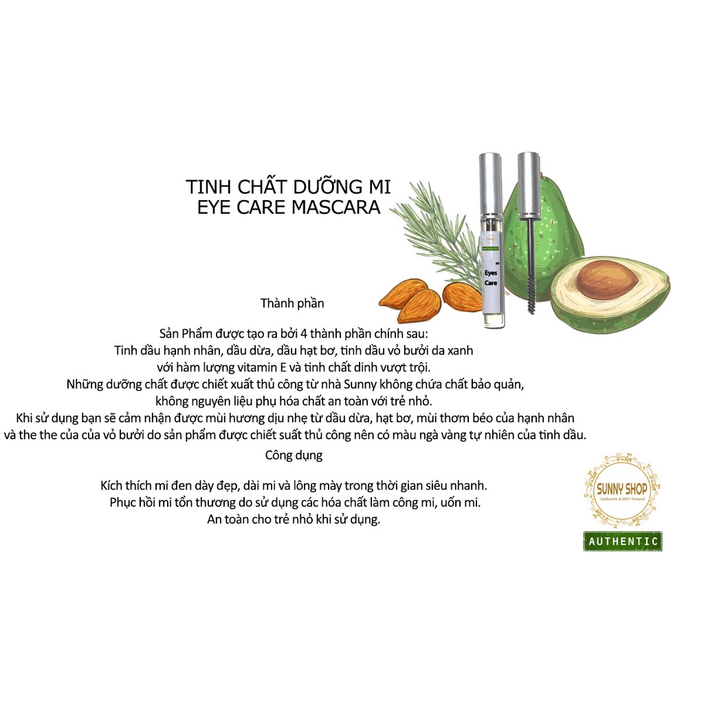 Serum dưỡng mi, dưỡng chân mày dày dài Eyes Care Mascara Hellocouples Handmade