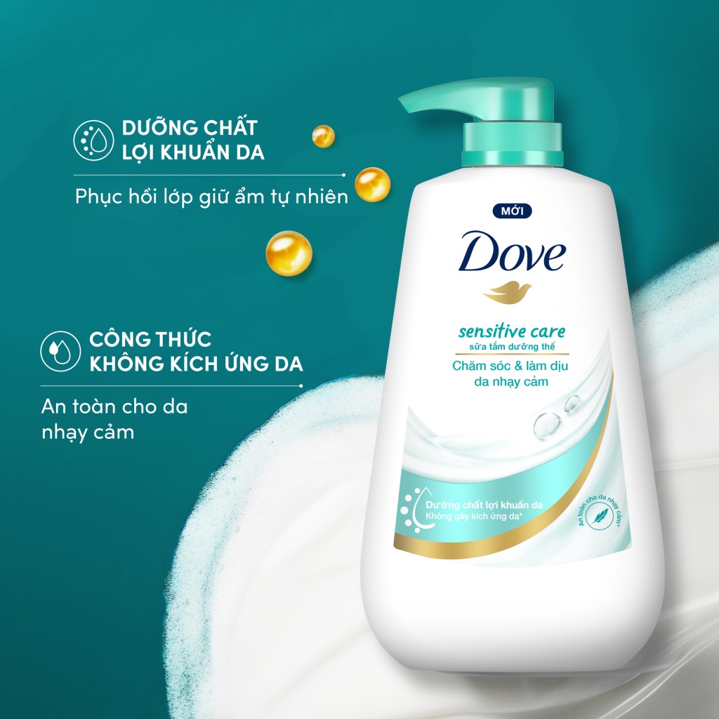 Sữa tắm Dove Chăm sóc và làm dịu da Nhạy cảm 500g