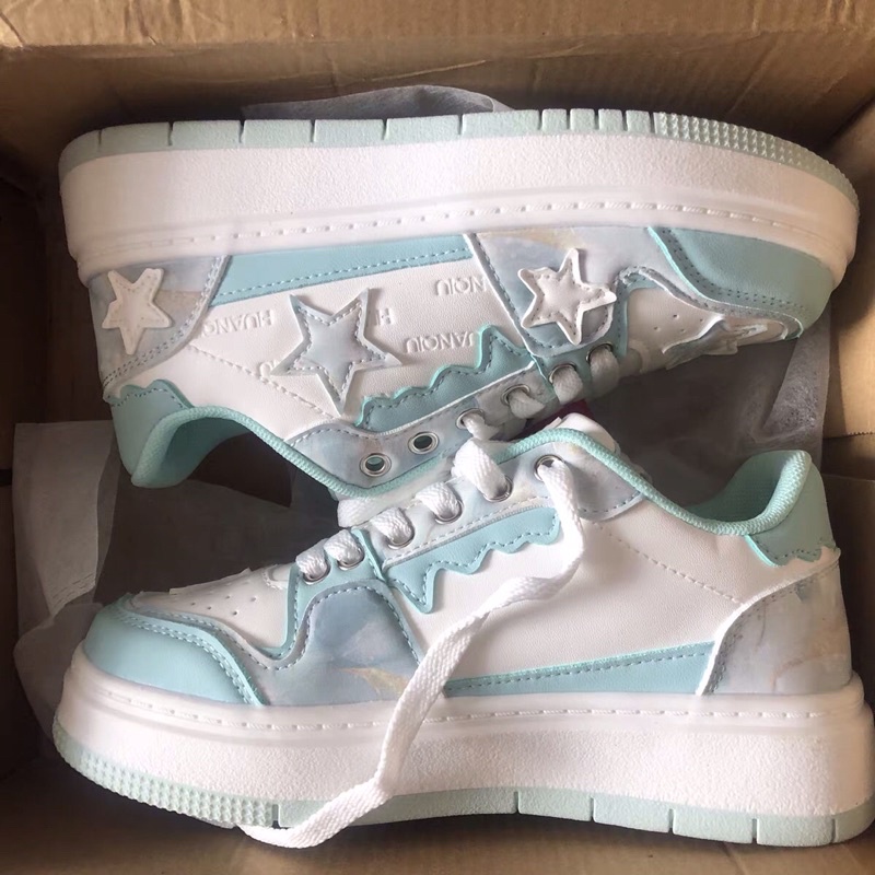 Giày thể thao độn đế HUANQIU cao cấp chính hãng, giày bánh mì nâng chiều cao cho nữ 3.7cm