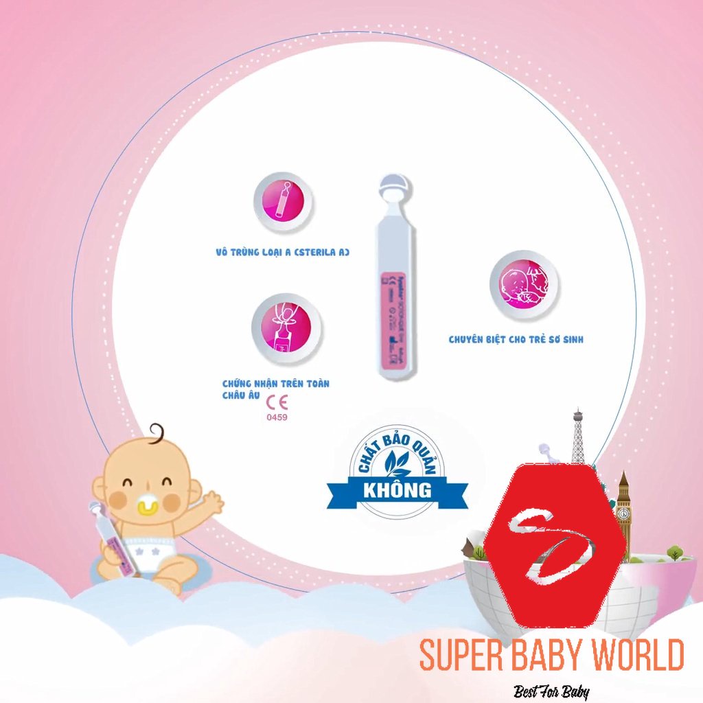 Nước Muối Sinh Lý Pháp FYSOLINE An Toàn Cho Trẻ Sơ Sinh